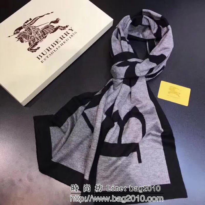 BURBERRY巴寶莉經典爆款 歐洲走秀款羊絨圍巾 男女同款 LLWJ6265